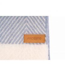 ARDESTO Плед Leonardo Bianco, 140x200см, 100% вовна, блакитний