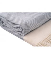 ARDESTO Плед Leonardo Bianco, 140x200см, 100% вовна, блакитний