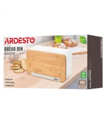 ARDESTO Хлібниця Midori 33х13х18см, метал, бамбук, білий