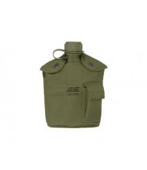 2E Tactical Фляга тактична у чохлі Flask WB01, 1л, з кружкою для їжі, олива