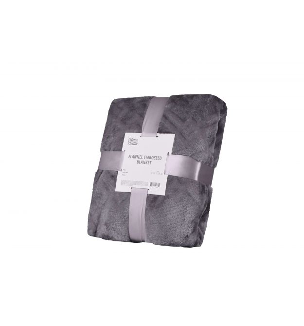 ARDESTO Плед Embossed, 200х220см, серый, 100% полиэстер