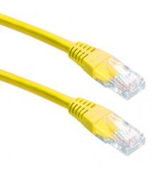 Патч-корд литой RITAR, UTP, RJ45, Cat.5e, 0.5m, желтый, Cu (медь)