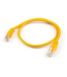 Патч-корд литой RITAR, UTP, RJ45, Cat.5e, 1m, желтый, Cu (медь) Q300