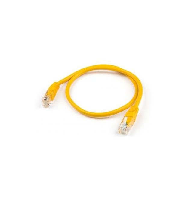 Патч-корд литой RITAR, UTP, RJ45, Cat.5e, 1m, желтый, Cu (медь) Q300