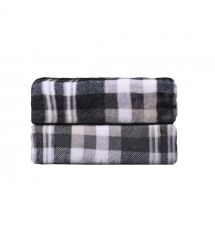 ARDESTO Плед Flannel, 160х200см, клетка серая, 100% полиэстер