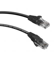 Патч-корд литий RITAR, CCA, UTP, RJ45, Cat.5e, 3M, чорний Q250