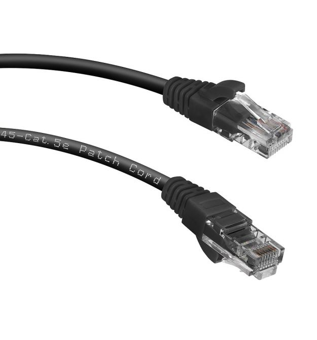 Патч-корд литий RITAR, CCA, UTP, RJ45, Cat.5e, 5m, чорний Q250