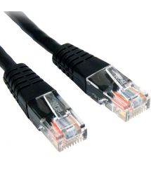 Патч-корд литой RITAR, CCA, UTP, RJ45, Cat.5e, 10m, черный Q84
