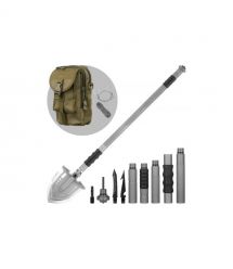 2E Tactical Лопата-мультитул тактична Mahura Steel Gray розбірна, 23в1, з сумкою у комплекті, 107 см макс., 1.5 кг