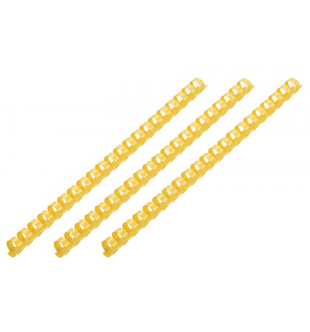 2E Пластикові пружини для біндера, 14мм, жовті, 100шт