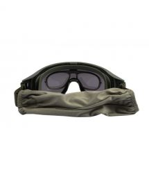 2E Tactical Маска тактична, захисна Hawk Army Green Anti-fog, сумка, 3 лінзи