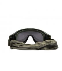 2E Tactical Маска тактична, захисна Hawk Army Green Anti-fog, сумка, 3 лінзи