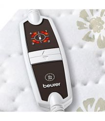 Beurer Електропростирадло, 150 x 80 см, 60Вт, 4 режими, фліс, білий