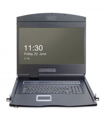 Digitus Консоль Modular 19" TFT, 8 port CAT 5 KVM, RU keyboard, RAL 9005