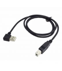 Кабель USB 2.0 RITAR AM / BM, 1.5m, угловой 90°, черный