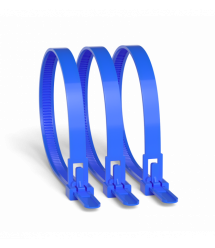 Стяжка многоразовая 250х8.0 мм, 100 шт, синяя