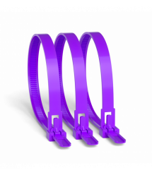 Стяжка многоразовая 250х8.0 мм, 100 шт, фиолетовая