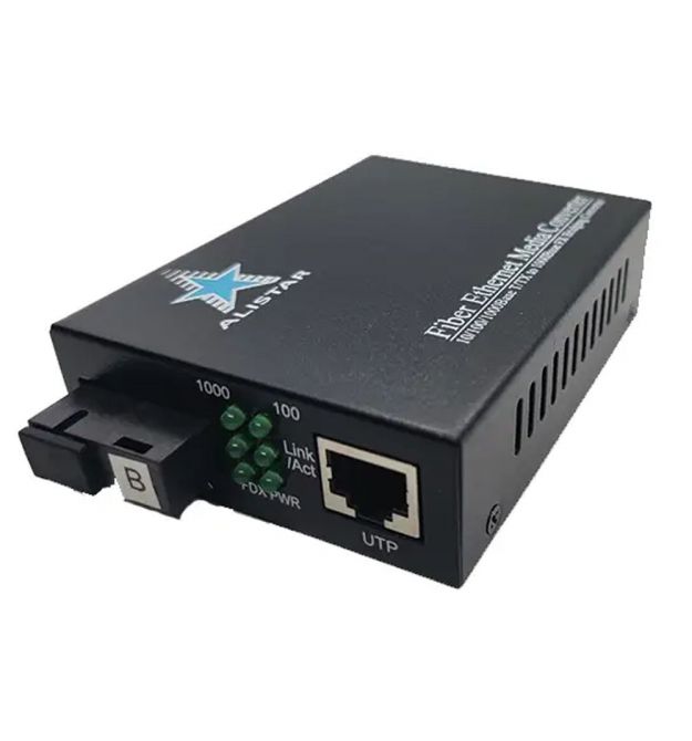 Медіаконвертер 10-100-1000BASE -T 1000BASE-LX 1SM WDM SC 20KM TX1550-RX1310nm