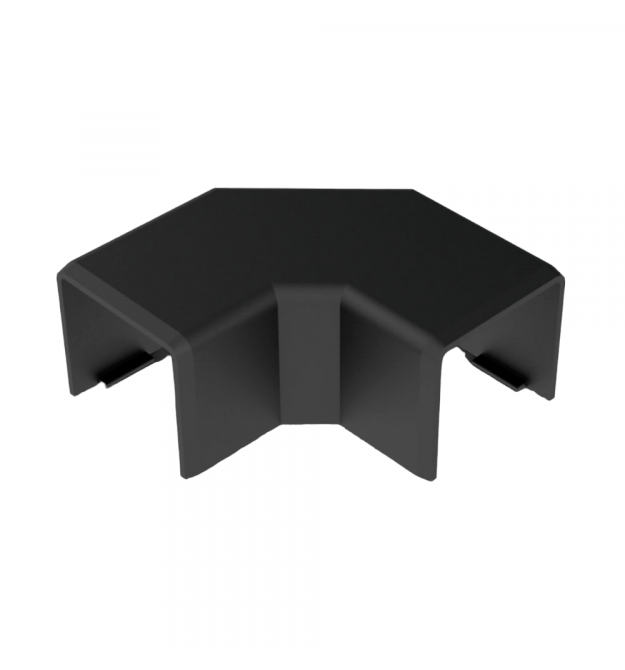 Угол прямой для LHD 20х20 черного цвета Серия LH ПВХ