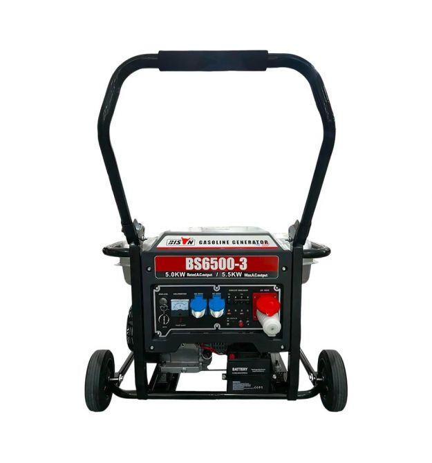 Генератор бензиновий трифазний 5 кВт Bison BS6500-3