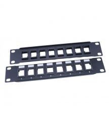 Патч-панель 10" для 8 KeyStone адаптерів , 1U, без адаптерів, EPNew з лицьовою рамкою