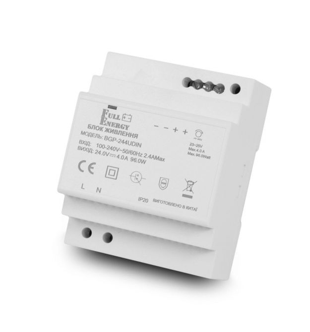 Блок питания Full Energy BGP-244UDIN 24 В / 4 А для крепления на DIN рейку