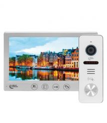 Комплект видеодомофона Light Vision: видеодомофон 7" AMSTERDAM FHD White и видеопанель 2Mp White