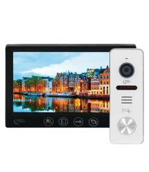 Комплект видеодомофона Light Vision: видеодомофон 7" AMSTERDAM FHD Black и видеопанель 2Mp White