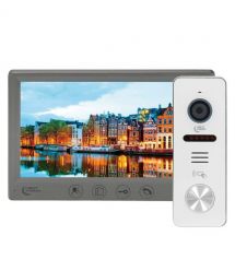 Комплект видеодомофона Light Vision: видеодомофон 7" AMSTERDAM FHD Grey и видеопанель 2Mp White