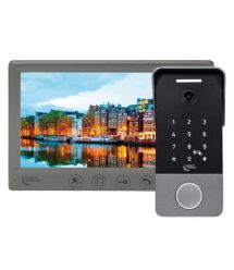 Комплект видеодомофона Light Vision: видеодомофон 7" AMSTERDAM FHD Grey и видеопанель 2Mp RIO FHD(KEY) Silver