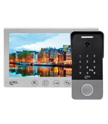 Комплект видеодомофона Light Vision: видеодомофон 7" AMSTERDAM FHD White и видеопанель 2Mp RIO FHD(KEY) Silver