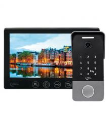 Комплект видеодомофона Light Vision: видеодомофон 7" AMSTERDAM FHD Black и видеопанель 2Mp RIO FHD(KEY) Silver