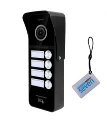 Вызывная панель домофона со встроенным считывателем карт SEVEN CP-7504/4 RFID black