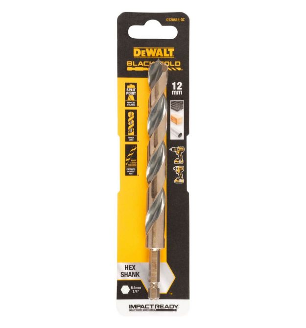 Сверло по металлу EXTREME IMPACT Black & Gold DeWALT DT20618