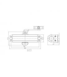 Дверной доводчик Dortec DT-63 Graphite 45-65 кг