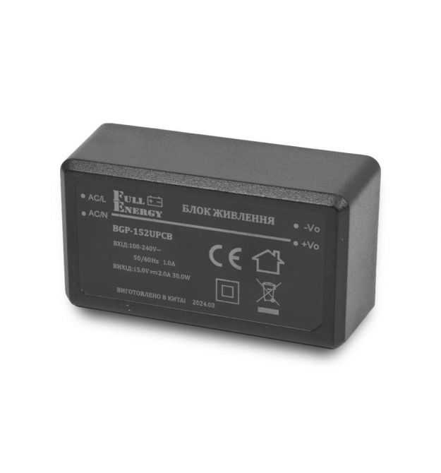 Блок питания Full Energy BGP-152UPCB 15 В / 2 А на печатную плату