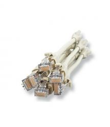 Патч-корд кат. 6A, 26AWG, RJ45-RJ45, сірий, 0.2 м, U-UTP, LSZH, Corning