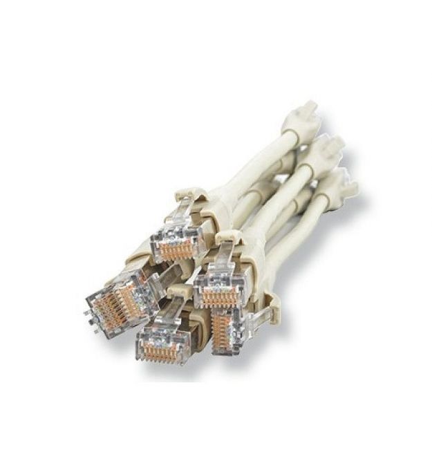 Патч-корд кат. 6A, 26AWG, RJ45-RJ45, сірий, 0.2 м, U-UTP, LSZH, Corning