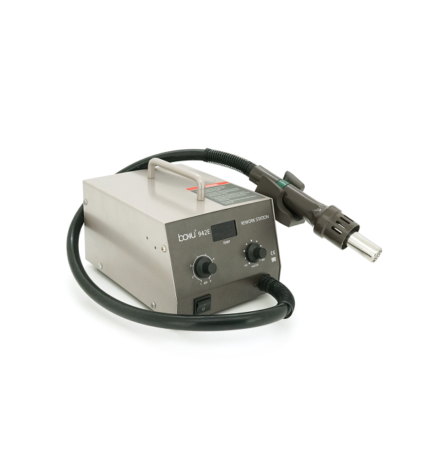 Паяльна станція BAKU BA-942E з цифровою індикацією на фен і паяльник, DC:110-240V, 4A,700W, 2,5 кг