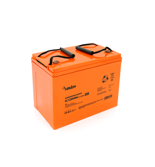 Акумуляторна батарея MERLION GL12800M8 12 V 80 Ah ( 260 x 165 x 210 (215) ) Q1 - 48