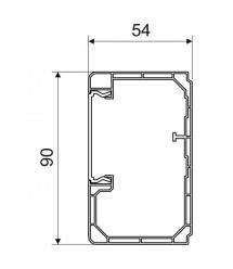 Кабельный канал из ПВХ черного цвета 20х20мм Серия LH, цена за 1м