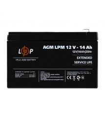 Акумулятор кислотний AGM LogicPower LPM 12 - 14 AH