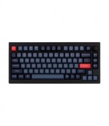 Keychron Клавиатура механическая V1 Max 84Key, Gateron Jupiter Banana, WL/BT/USB-A, QMK, Hot-swap, Knob, EN/UKR, RGB, черный