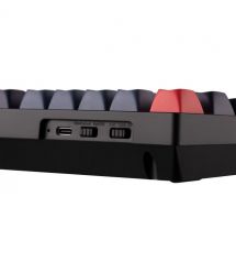 Keychron Клавиатура механическая V1 Max 84Key, Gateron Jupiter Banana, WL/BT/USB-A, QMK, Hot-swap, Knob, EN/UKR, RGB, черный