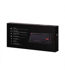 Keychron Клавиатура механическая V1 Max 84Key, Gateron Jupiter Banana, WL/BT/USB-A, QMK, Hot-swap, Knob, EN/UKR, RGB, черный