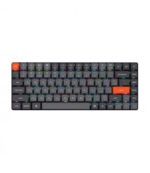 Keychron Клавиатура механическая K3 Max 84Key, Gateron MX 2.0 Red, WL/BT/USB-A, QMK, Hot-swap, EN/UKR, RGB, черный