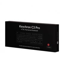 Keychron Клавиатура механическая C3 Pro 87Key, K pro Brown, USB-A, QMK, Hot-swap, EN/UKR, RGB, черный