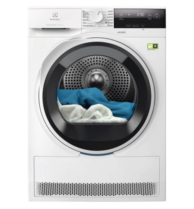Electrolux Сушильная машина тепловой насос, 9кг, A+++, 64см, дисплей, инвертор, белый