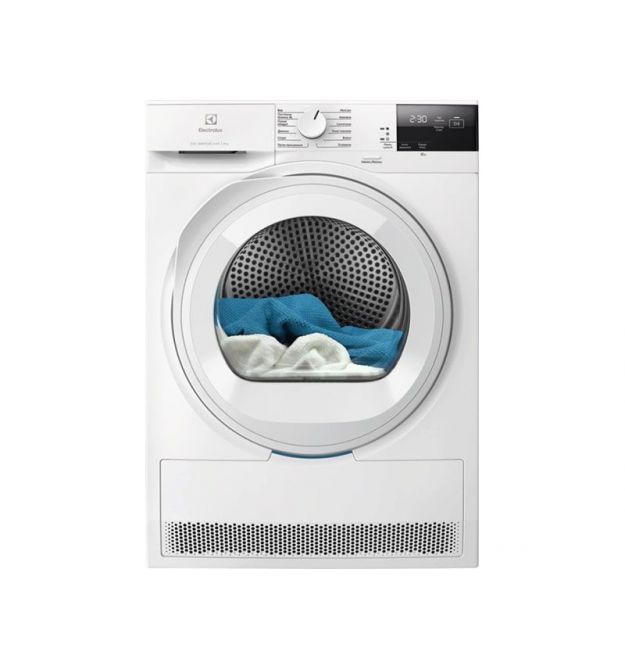 Electrolux Сушильная машина Electrolux тепловой насос, 8кг, A++, 64см, дисплей, белый