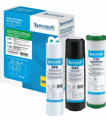 Ecosoft Комплект картриджей 1-2-3 для осмоса Absolute (полипропилен+GAC+AquaGreen)